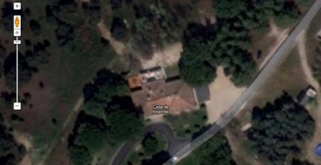 Detalle de la vivienda de la finca La Angorrilla en Google Maps.