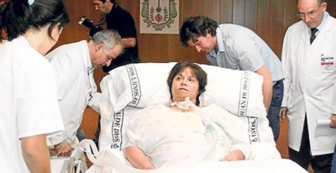 Inmaculada Echevarría, en el hospital. - AFP