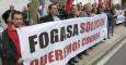 Una manifestación contra los retrasos del Fondo de Garantía Salarial. -EFE