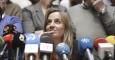 La excandidata a la Comunidad de Madrid, Tania Sánchez, en la rueda de presna ofrecida tras su salida de IU. EFE/Javier Lizón