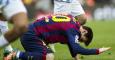 El delantero argentino Lionel Messi se lamenta tras una ocasión fallida durante el partido frente al Málaga en el Camp Nou. EFE/Alejandro García