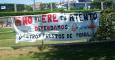 Pancarta protesta de CGT contra el ERE en Atento./ EUROPA PRESS