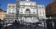 Comienzan a retirarse los andamios en la Fontana di Trevi, en Roma, después de ocho meses de restauracion. EFE/Alessandro Di Meo