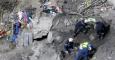 Equipos de rastreo en la zona del accidente del avión de Germanwings.- EFE