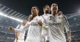 Los jugadores del Real Madrid Cristiano Ronaldo, Carvajal y Sergio Ramos, celebran un gol en un partido en el estadio Santiago Bernabeu. Reuters / Juan Medina