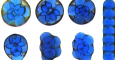 Imagen al microscopio de las diferentes estructuras formadas por siete gotitas de agua dentro de una gota de aceite. /J. GUZOWSKI/ACADEMIA DE CIENCIAS DE POLONIA
