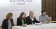 Los candidatos de Podemos durante la presentación de su modelo turístico en Valencia. -PODEMOS