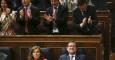 Rajoy y la vicepresidenta tras la intervención del primero en el Congreso. / ANDREA COMAS (Reuters)