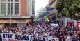 Miles de personas se manifiestan por la liberación de Alfon en la Plaza de Callo de Madrid.