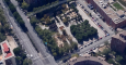 Vista aérea del jardín que se dedicará a 'La Nueve'. Google Maps