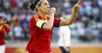 Vero Boquete celebra un gol con la selección española de fútbol. /AFP