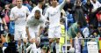 Cristiano celebra con sus compañeros del Real Madrid uno de los goles que marcó contra el Valencia. /EFE