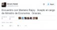 Tuit de la cuenta falsa de Álvaro Nadal,