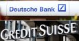 Los logos de Deutsche Bank y de Credit Susse en sendas sucursales en Munich y Zurich. REUTERS/EFE
