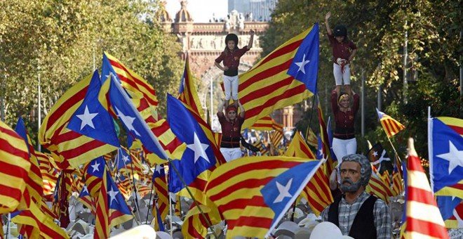 Una imatge de la mobilització del passat 11 de setembre a Barcelona. EFE/Marta Pérez