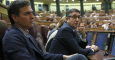 Pedro Sánchez y Patxi López, en el Congreso. EFE