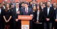 El presidente de Ciudadanos, Albert Rivera, durante la presentación de su equipo para la Ejecutiva del partido de cara al próximo Congreso de la formación. EFE/Víctor Lerena