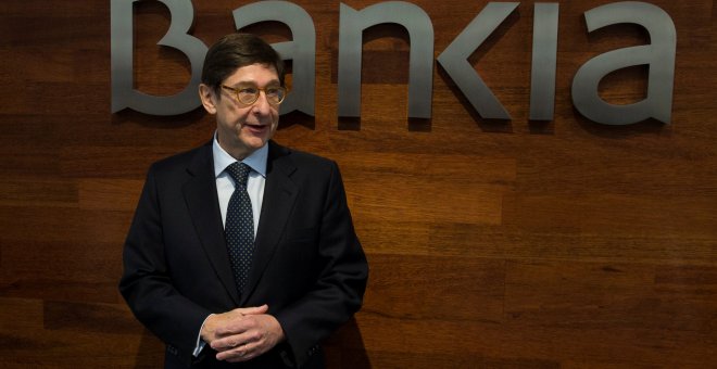 José Ignacio Goirigolzarri, presidente de Bankia, durante la presentación de los resultados de la entidad en 2016. REUTERS/Sergio Perez