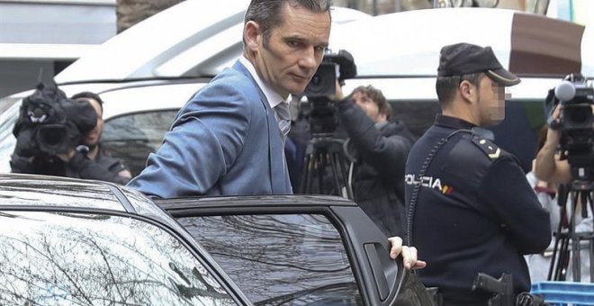 El marido de la infanta Cristina, Iñaki Urdangarin, llega a la Audiencia de Palma. - EFE