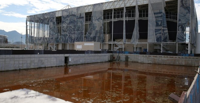 El Centre Aquàtic Maria Lenk de Rio de Janeiro, pocs mesos després d'acollir la cita olímpica. REUTERS