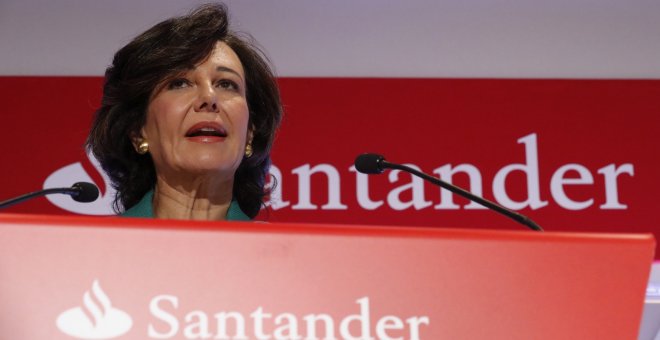 La presidenta del Banco Santander, Ana Patricia Botín, en la presentación de los resultados de la entidad en 2016. EFE
