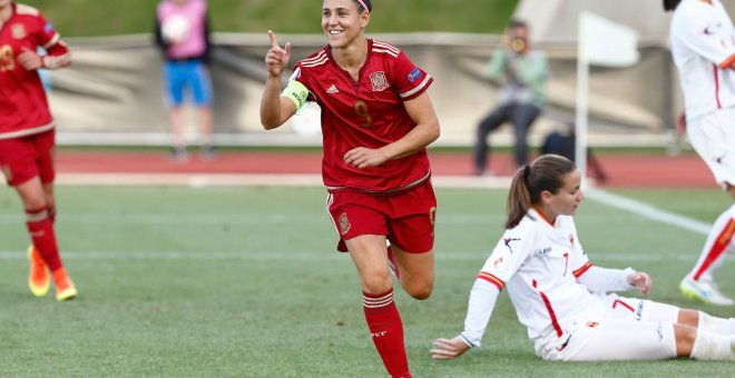 Vero Boquete celebra un gol en un partido con la selección española. /EIDAN RUBIO (RFEF)