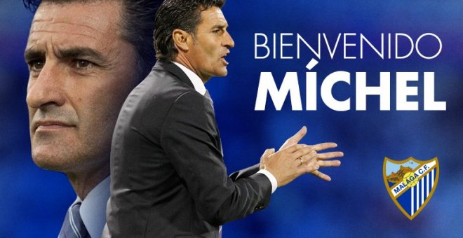 Míchel ya es nuevo técnico del Málaga. /@MalagaCF