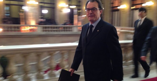 El expresident de la Generalitat y líder de la extinta CDC, Artur Mas, en el Palamnt. E.P.