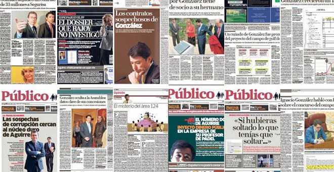 Las informaciones desveladas por 'Público' sobre la financiación irregular del PP en Madrid.