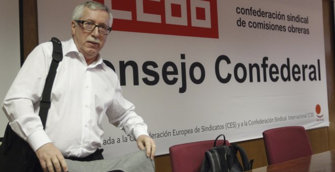 El secretario general de CCOO, Ignacio Fernández Toxo, a su llegada a la reunión extraordinaria del Consejo Confederal del sindicato. EFE/Fernando Alvarado