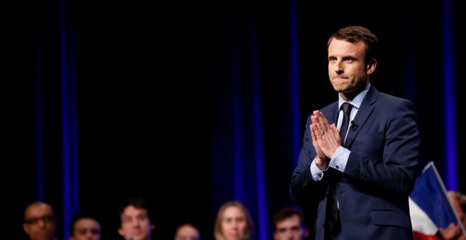 Macron, hace unos días en un acto electoral en Angers. REUTERS/Stephane Mahe