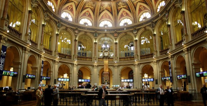 El patio de negociación de la Bolsa de Madrid.  REUTERS/Susana Vera