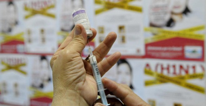 Jornada de vacunación contra la gripe A en El Salvador. EFE