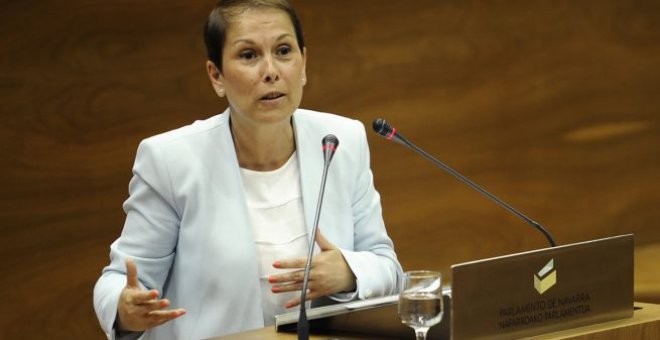 La presidenta de Navarra, Uxue Barkos. / AFP