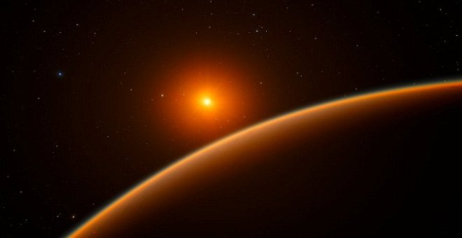 Se trata de un planeta rocoso y templado que orbita a una estrella enana roja. ESO