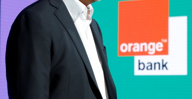 El presidente ejecutivo de Orange, Stephane Richard, en la presentación del banco móvil de la operadora francesa. REUTERS/Charles Platiau