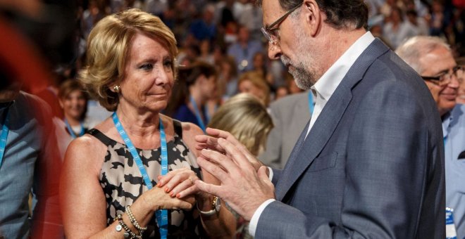 Esperanza Aguirre y Mariano Rajoy, en una imagen de archivo. REUTERS