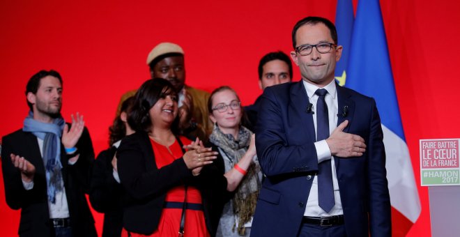 Benoît Hamon, líder de los socialistas franceses tras la derrota en la primera vuelta de las elecciones electorales en Francia / REUTERS