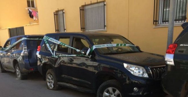 Vehículos todoterreno incautados por la Guardia Civil en La Línea de la Concepción (Cádiz).