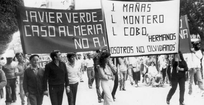 Hoy hace 36 años jóvenes, Juan Mañas Morales, Luis Montero García y Luis Cobo Mier fueron asesinados salvajemente por la Guardia Civil