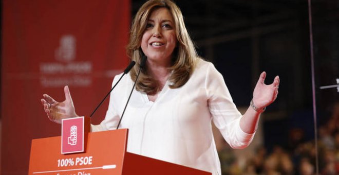 La presidenta de la Junta de Andalucía, Susana Díaz, en un acto de campaña de cara a la primarias del PSOE. EFE