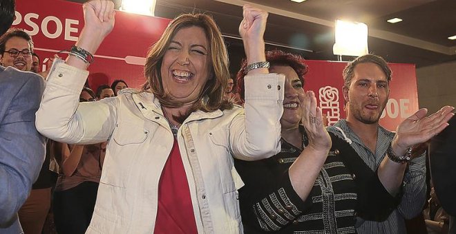 La presidenta de la Junta de Andalucía y candidata a la Secretaría general del PSOE, Susana Díaz, en Granada. /EFE