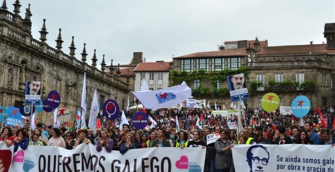 Manifestació en defensa de la llengua gallega