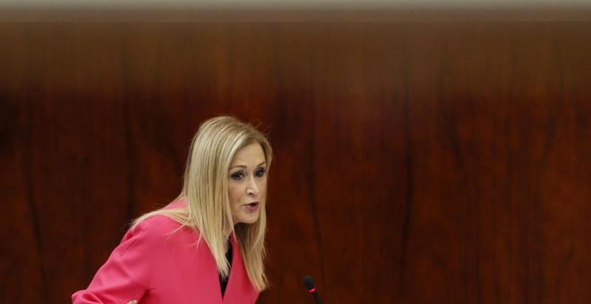 Cifuentes, en la Asamblea de Madrid este jueves. EFE/Mariscal