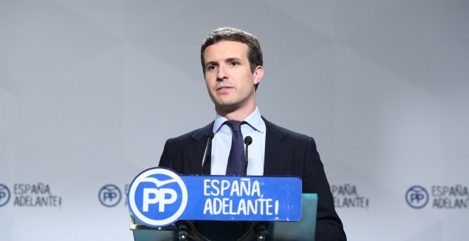Pablo Casado, vicesecretario de Comunicación del PP. EUROPA PRESS