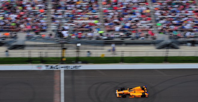 El coche de Fernando Alonso en las 500 Millas de Indianápolis.-REUTERS