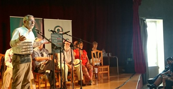 Gaspar Llamazares durante el acto de la Plataforma Actúa.Twitter/ actua_digital