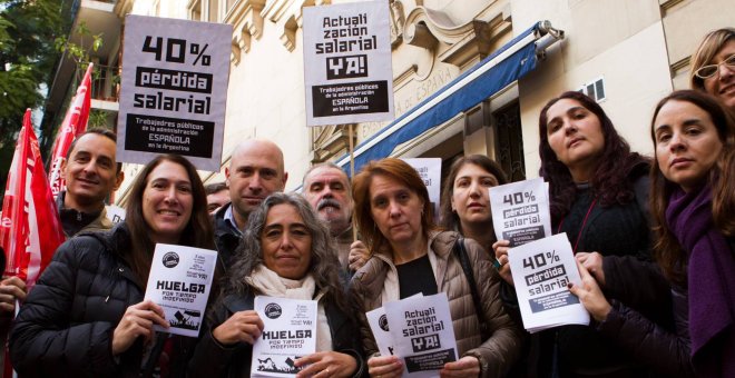 Trabajadores de la Embajada española en Argentina secundan la huelga. FACEBOOK