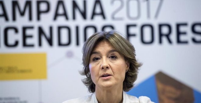 La ministra de Agricultura y Pesca, Alimentación y Medio Ambiente, Isabel García Tejerina, presenta la campaña de lucha contra incendios forestales en un año con "riesgo elevado" debido a las altas temperaturas y la ausencia de lluvias y con el reciente y