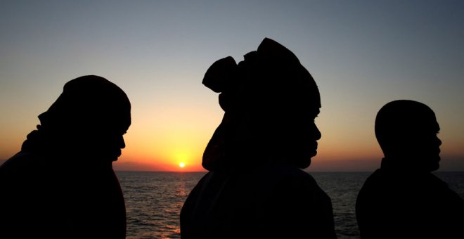 Inmigrantes rescatados en el Mediterráneo este año. REUTERS/Stefano Rellandini